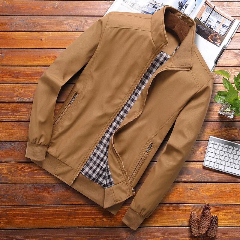Herren Bomberjacke Slim Casual Uni Mode Frühling Herbst Große Größen M bis 8XL – Elegante Trendige Baseballjacke | Premium Herrenmode