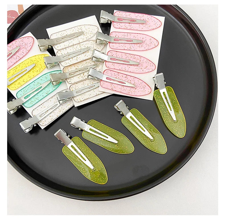 Pinces Cheveux Sans Pli Lot 4 Pcs – Barrettes No Crease Curl Clip | Coiffure Frange & Styling