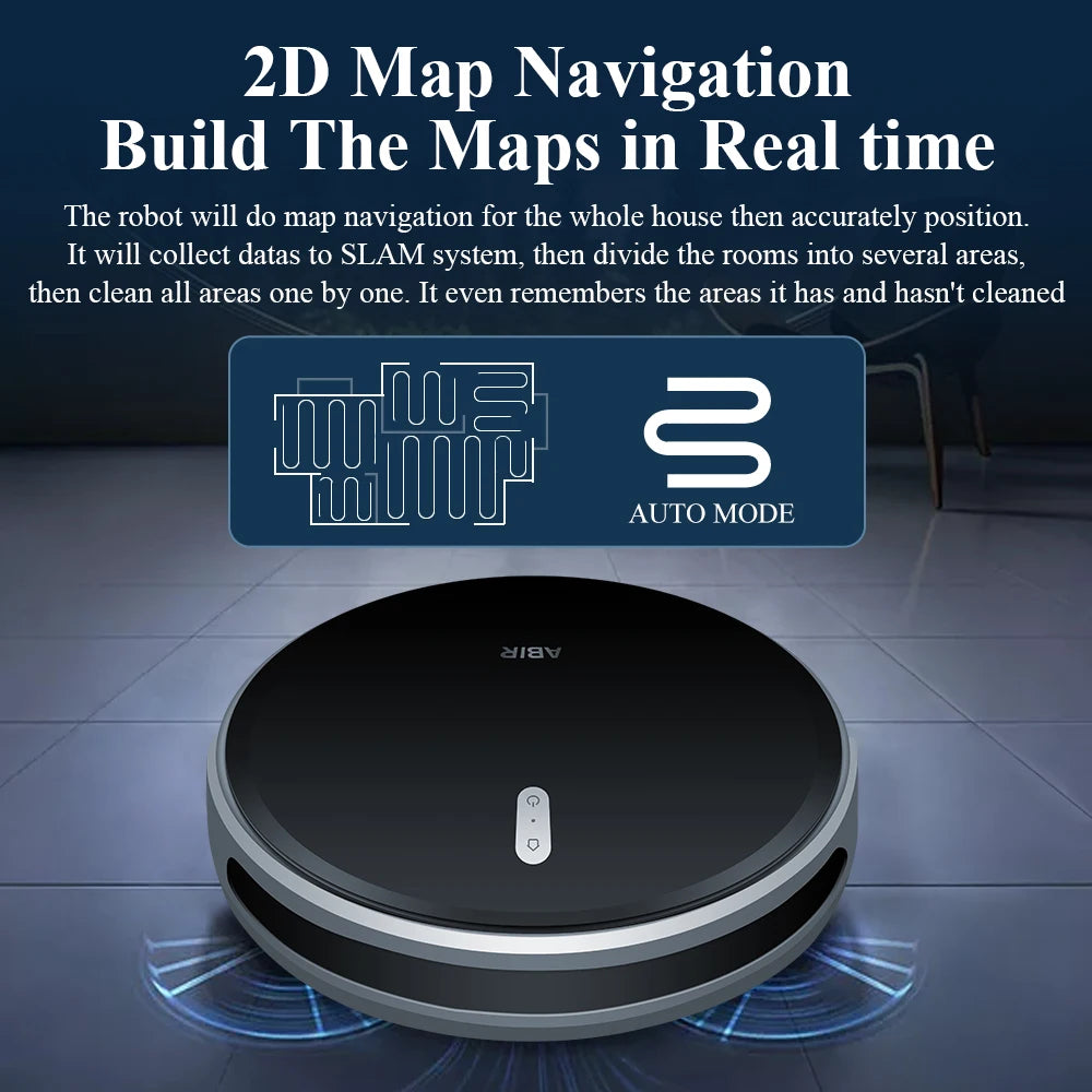 Robot Aspirateur Laveur G20S – 6000Pa, Navigation Carte WiFi App, Réservoir Électrique, Aspiration Balayage & Lavage 3 en 1