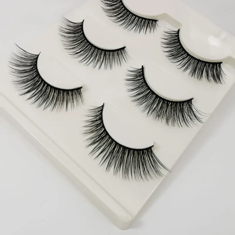Lot 3 Paires Faux Cils 3D Vison SHIDISHANGPIN – 27 Styles Fluffy Wispy Épais | Cils Faux Faits Main Maquillage Yeux
