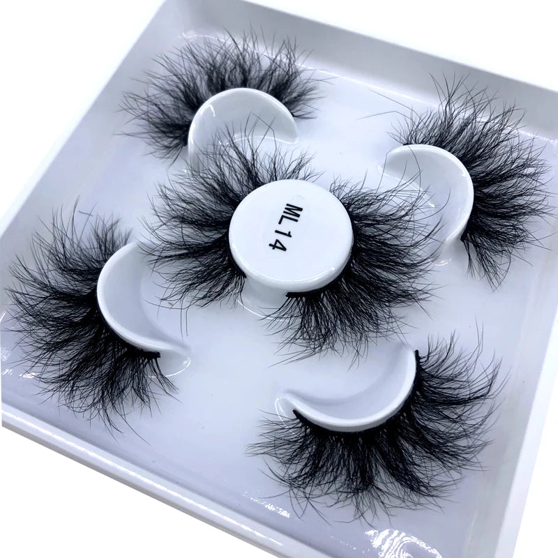 Faux Cils 3D Mink Naturels 2025 – Lot 3 Paires Longues | Extensions Cils Beauté