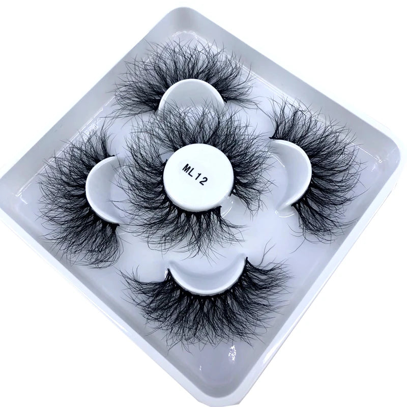 Faux Cils 3D Mink Naturels 2025 – Lot 3 Paires Longues | Extensions Cils Beauté
