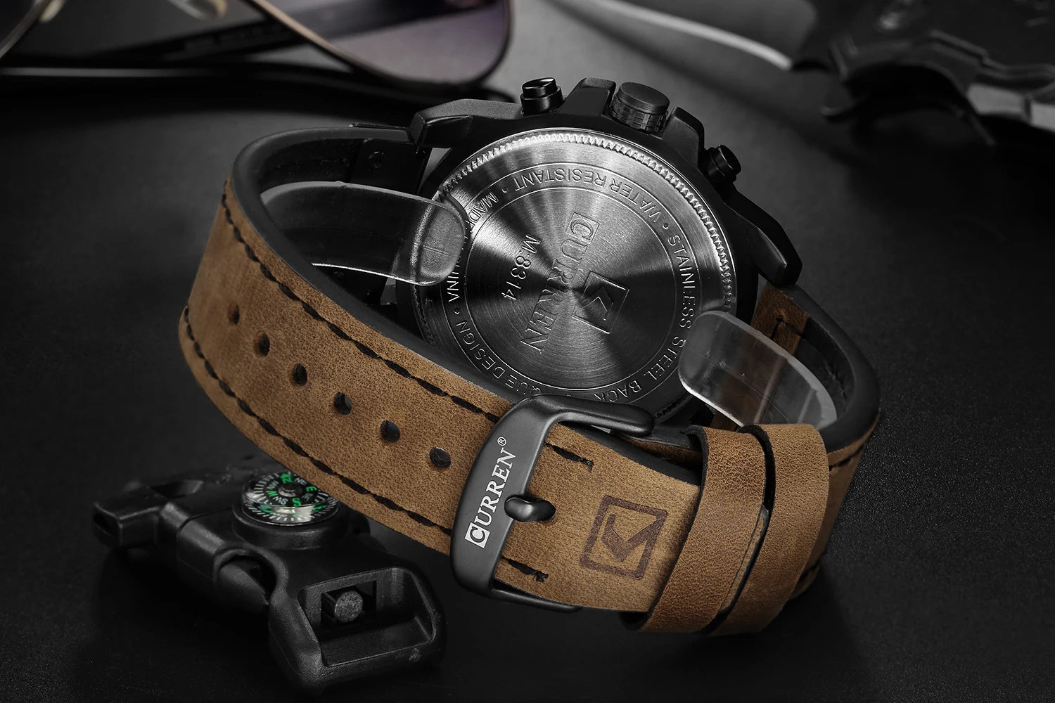 Montre Homme CURREN Luxe Quartz Cuir Militaire – Date Sport Business Fashion