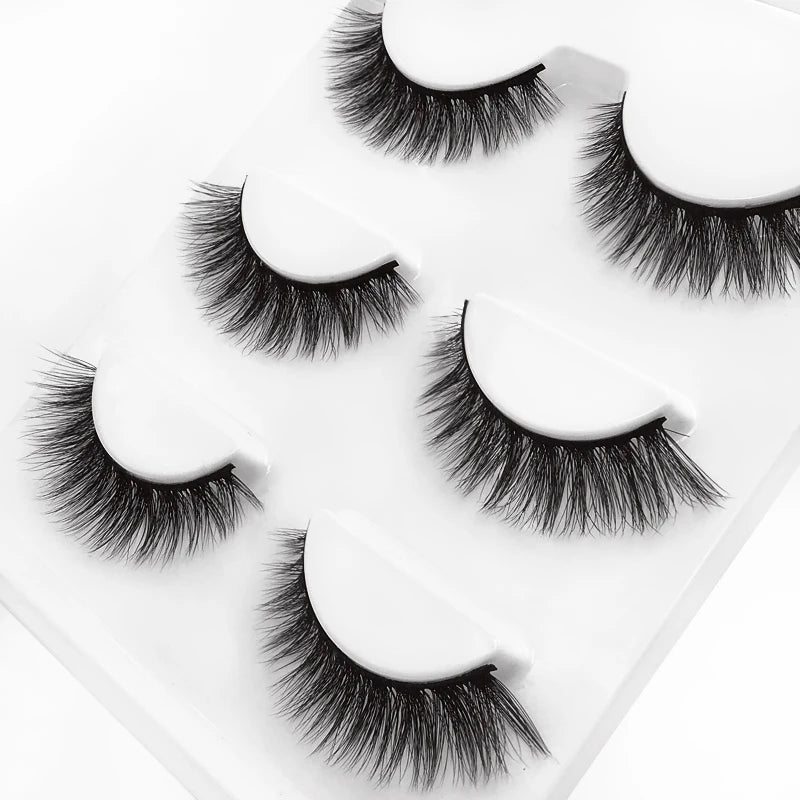 Lot 3 Paires Faux Cils 3D Vison SHIDISHANGPIN – 27 Styles Fluffy Wispy Épais | Cils Faux Faits Main Maquillage Yeux