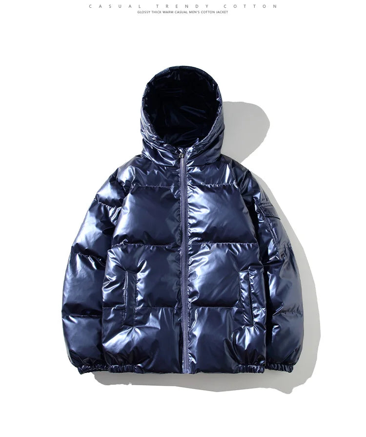 Parka Hiver Homme Harajuku Zip Capuche 2024 – Manteau Chaud Coupe-Vent Casual