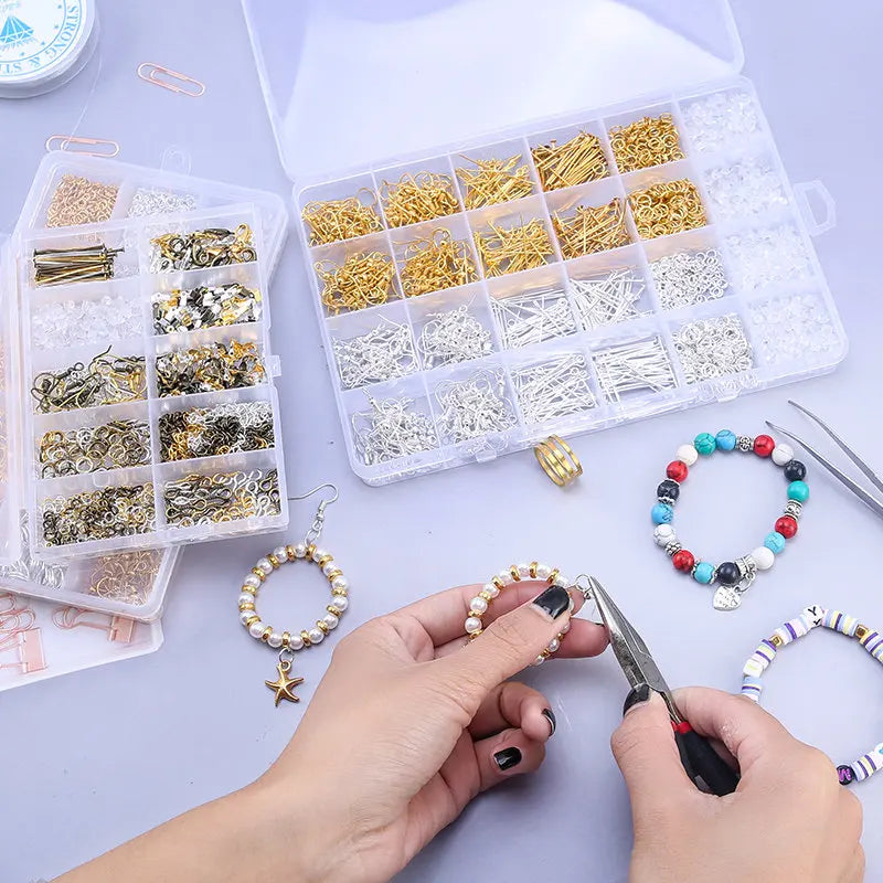 Komplettset zum Herstellen und Reparieren von DIY-Schmuck – Werkzeuge, Kupferdrähte, Drähte & Schmuckzubehör | Ideal für Anfängerinnen & Handarbeitskünstlerinnen