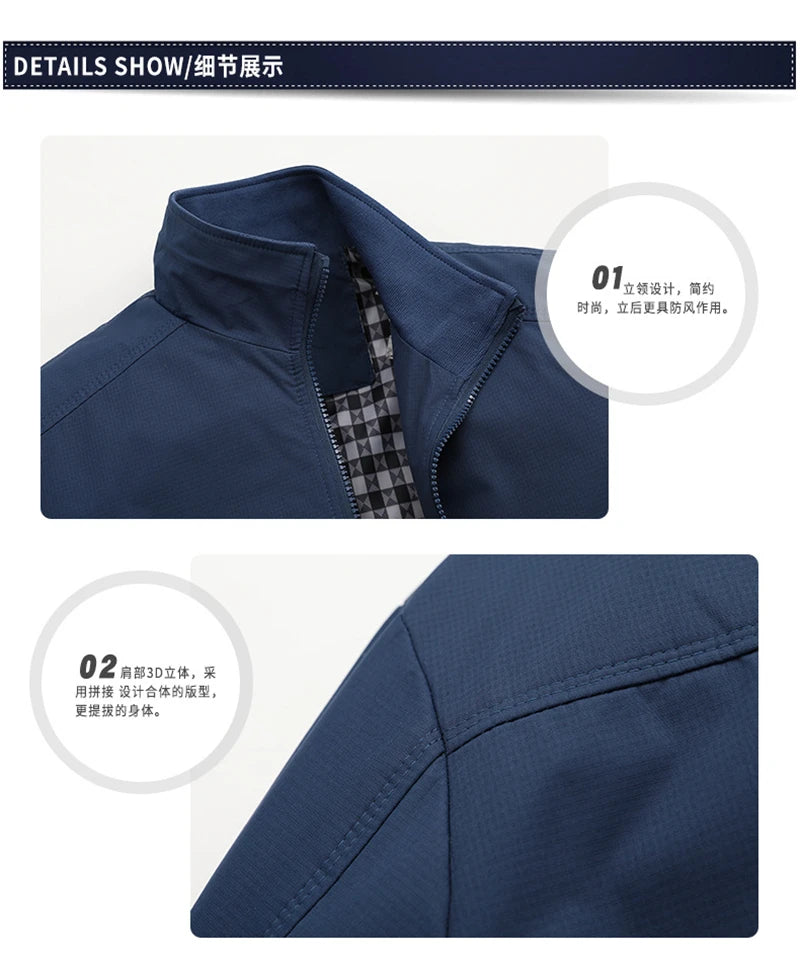 Herren Bomberjacke Slim Casual Uni Mode Frühling Herbst Große Größen M bis 8XL – Elegante Trendige Baseballjacke | Premium Herrenmode