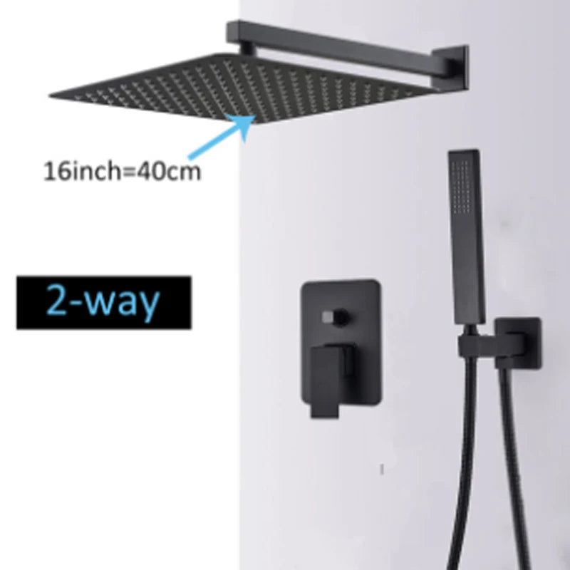 Système Douche LED Encastré – Pluie & Cascade, Bec Baignoire Pivotant, Mitigeur Eau Chaude & Froide | Salle de Bain Design