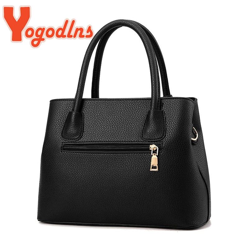 Sac à Main Cuir Femme Luxe – Yogodlns Designer Bag Bandoulière Élégante Purse Mode