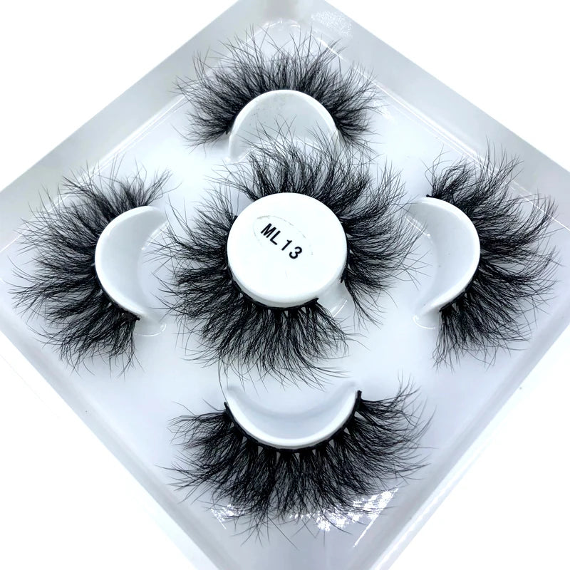 Faux Cils 3D Mink Naturels 2025 – Lot 3 Paires Longues | Extensions Cils Beauté