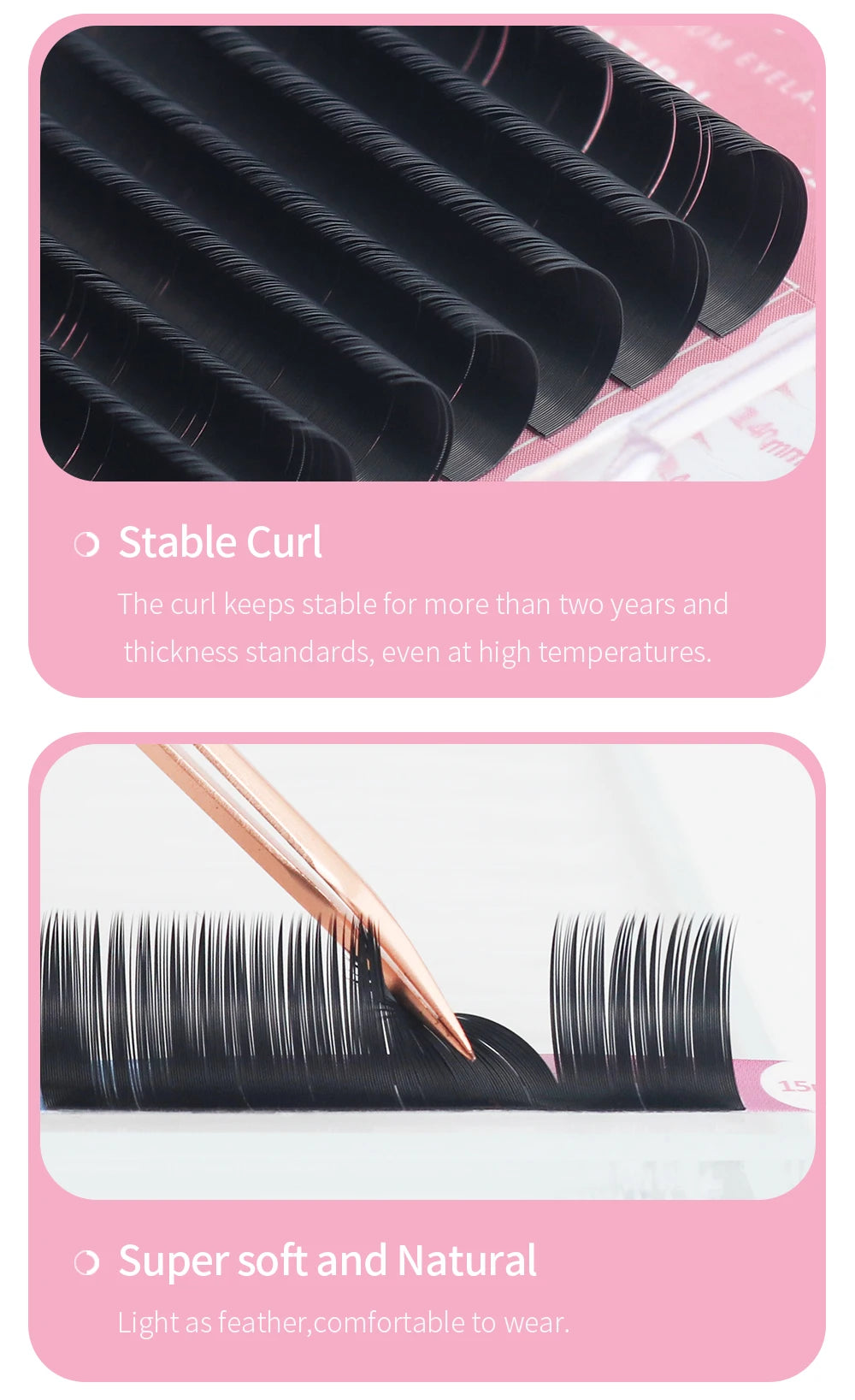 Extensions Cils Individuels ANNAFRIS Korean PBT 8-25mm – Matte Naturel Faux Vison | Fournitures Lashes Professionnel