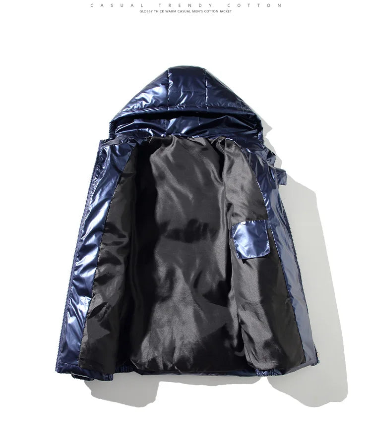 Parka Hiver Homme Harajuku Zip Capuche 2024 – Manteau Chaud Coupe-Vent Casual