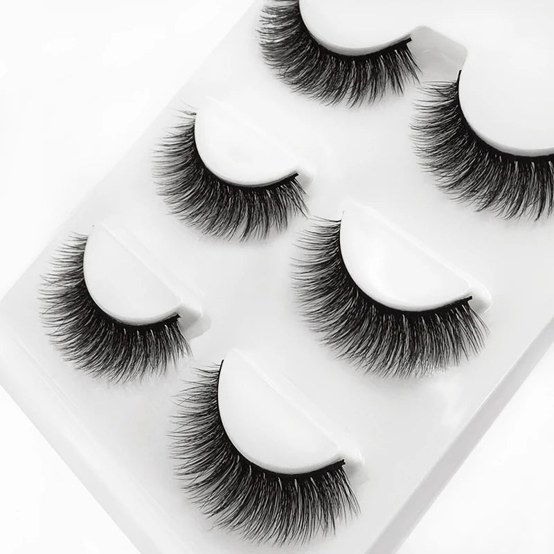 Lot 3 Paires Faux Cils 3D Vison SHIDISHANGPIN – 27 Styles Fluffy Wispy Épais | Cils Faux Faits Main Maquillage Yeux
