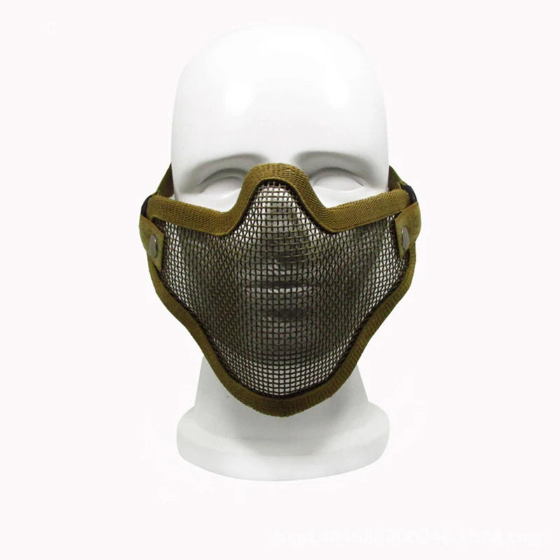 Masque Tactique Demi-Visage Tête de Mort - Airsoft, Paintball & Chasse