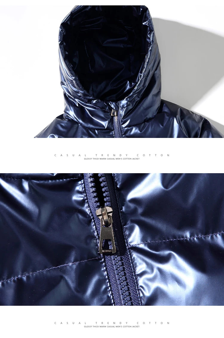 Parka Hiver Homme Harajuku Zip Capuche 2024 – Manteau Chaud Coupe-Vent Casual