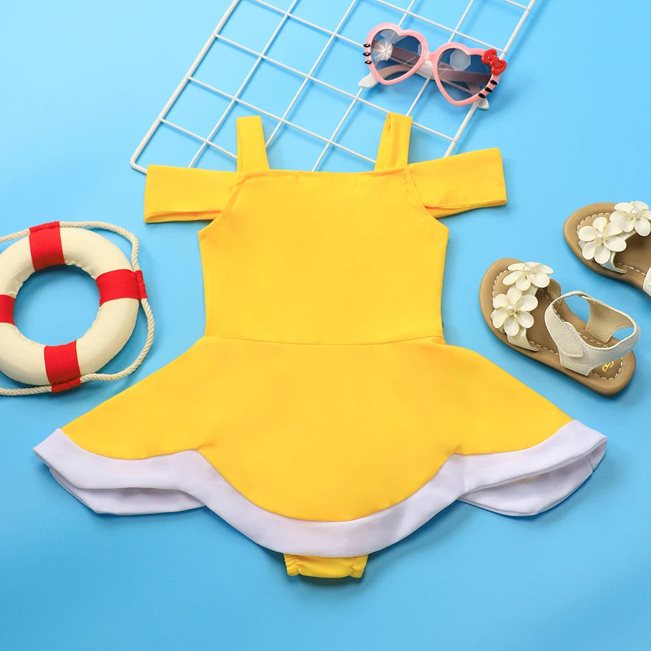 Maillot de Bain Fille Princesse Sirené – Costume Plage Piscine Été Enfant Anna Elsa Raiponce Mirabel
