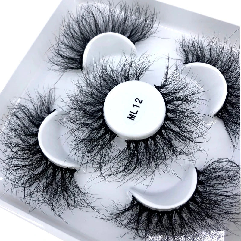 Faux Cils 3D Mink Naturels 2025 – Lot 3 Paires Longues | Extensions Cils Beauté