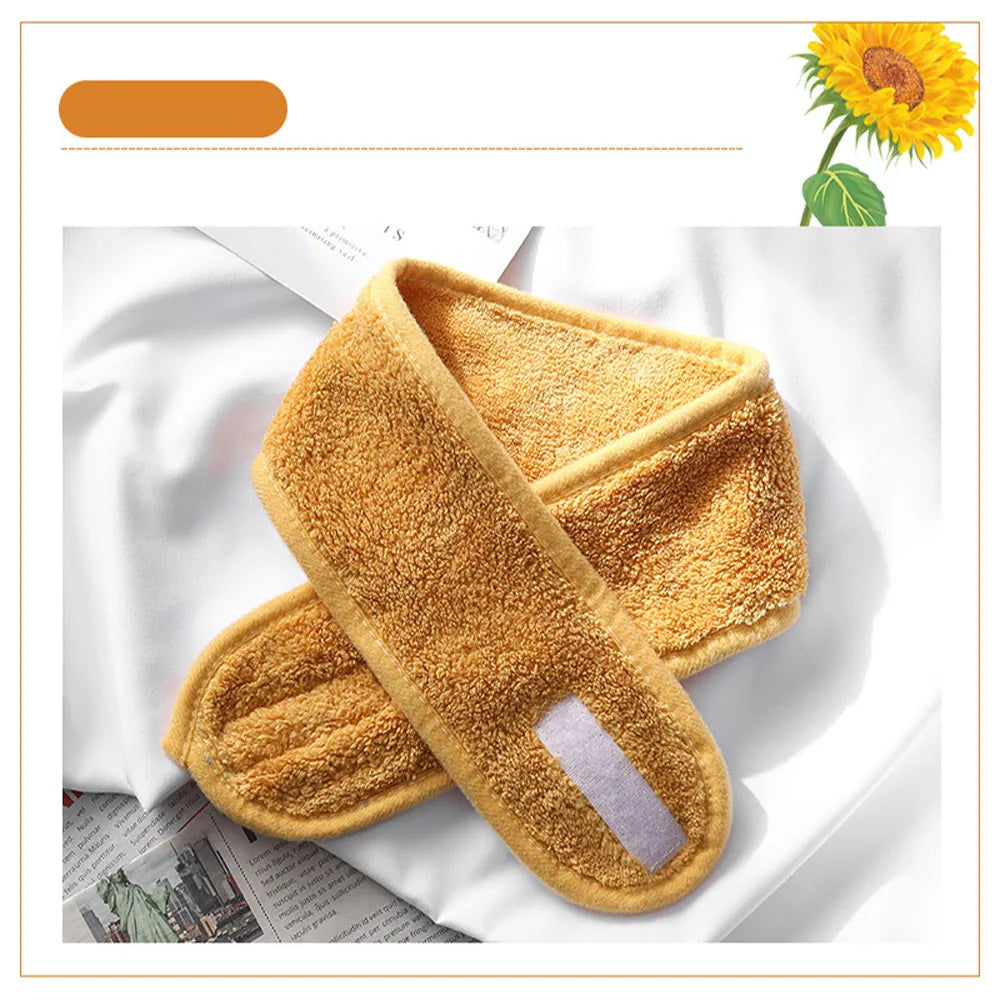 Bandeau Maquillage Velcro Femme – Turban Réglable SPA & Soin | Maintien Cheveux