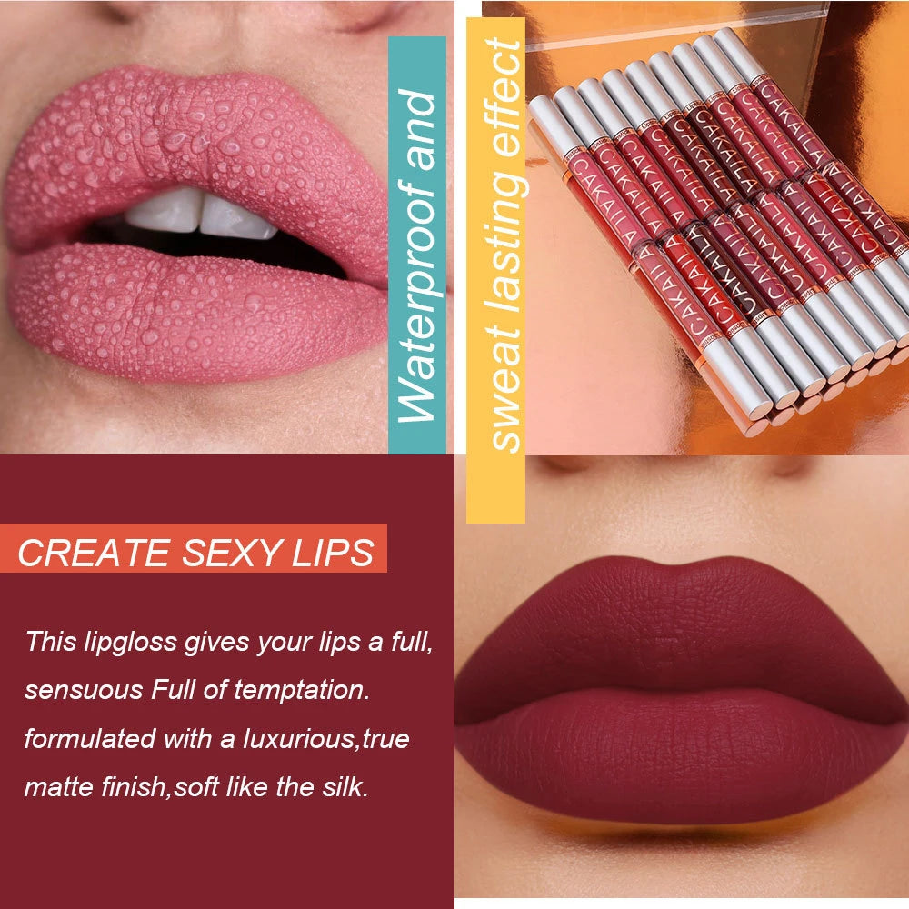 Gloss Velvet Mat Waterproof Longue Tenue – Texture Soyeuse & Hydratante | Cadeau Maquillage Femme