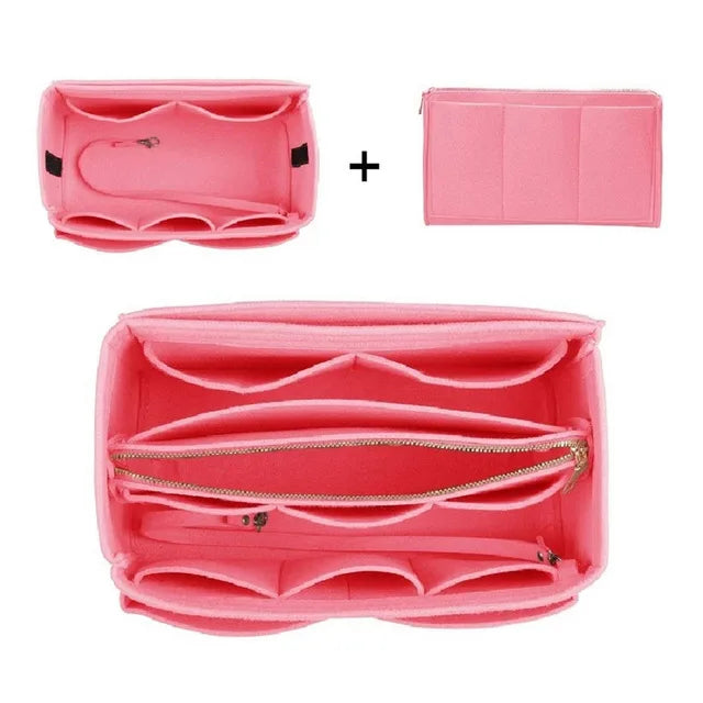 Filz-Taschenorganizer – Tragbare Kosmetiktasche Reise-Organizer Kompatibel mit bekannten Marken
