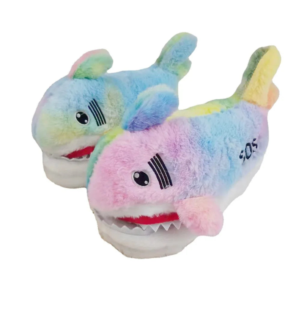 Chaussons Requin Shark Unisexe – Pantoufles Créatives Intérieur Hiver Printemps Fourrure