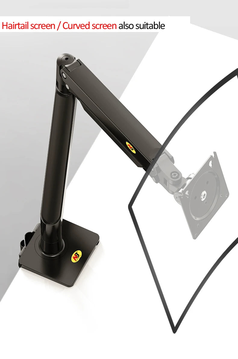 NB G40 Bras Articulé Moniteur 22''-40'' – Ressort à Gaz 360°, 3-15kg, Port USB 3.0 | Support Bureau Pince & Grommet