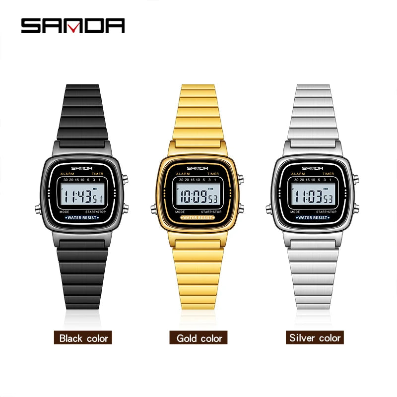 Montre Femme Luxe SANDA Dorée Quartz Classique – Étanche Élégante Cadeau Fashion