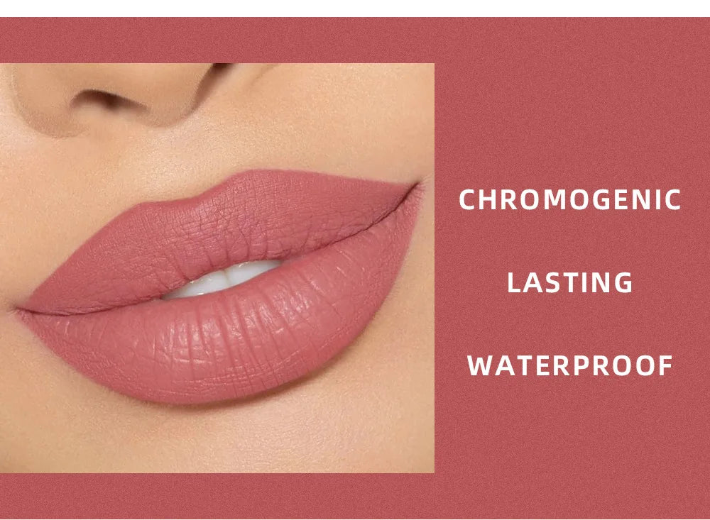 Gloss Lèvres Mat 12 Couleurs Berry Mousse – Glaçure Velours Waterproof Longue Tenue | Rouge à Lèvres Sexy Cosmétique