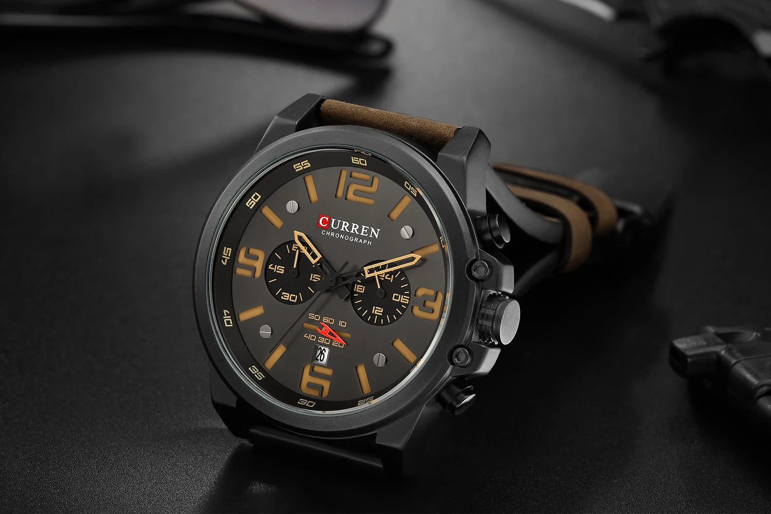 Montre Homme CURREN Luxe Quartz Cuir Militaire – Date Sport Business Fashion