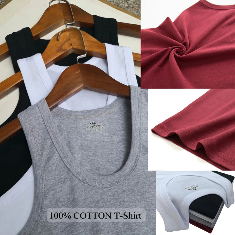 Débardeur Homme 100% Coton Uni Slim Respirant Sans Manches – Casual Gym Running Confortable Sous-Vêtement Cadeau | Mode Homme Sport