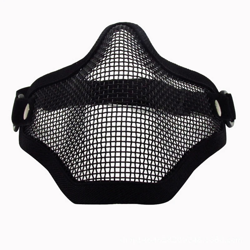 Masque Tactique Demi-Visage Tête de Mort - Airsoft, Paintball & Chasse