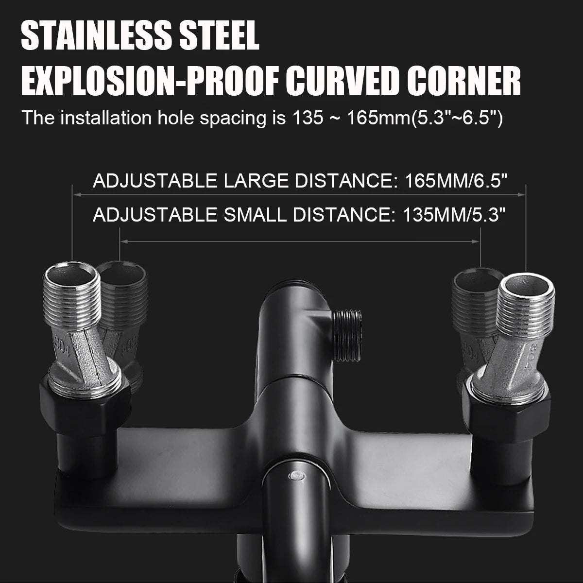 JETEVEVEN Ensemble Douche Pluie Mural Noir Mat – 3 Voies, Étagère Intégrée, Mitigeur Baignoire | Système Douche Complet