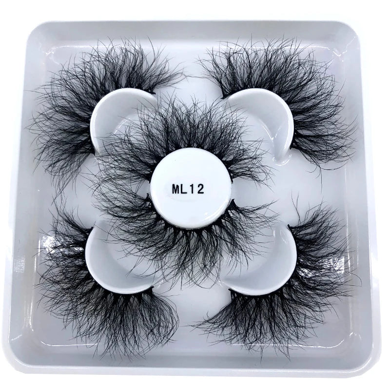 Faux Cils 3D Mink Naturels 2025 – Lot 3 Paires Longues | Extensions Cils Beauté