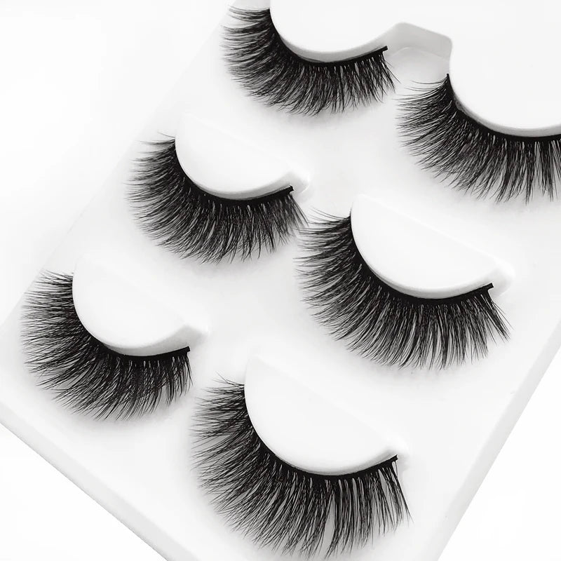 Lot 3 Paires Faux Cils 3D Vison SHIDISHANGPIN – 27 Styles Fluffy Wispy Épais | Cils Faux Faits Main Maquillage Yeux