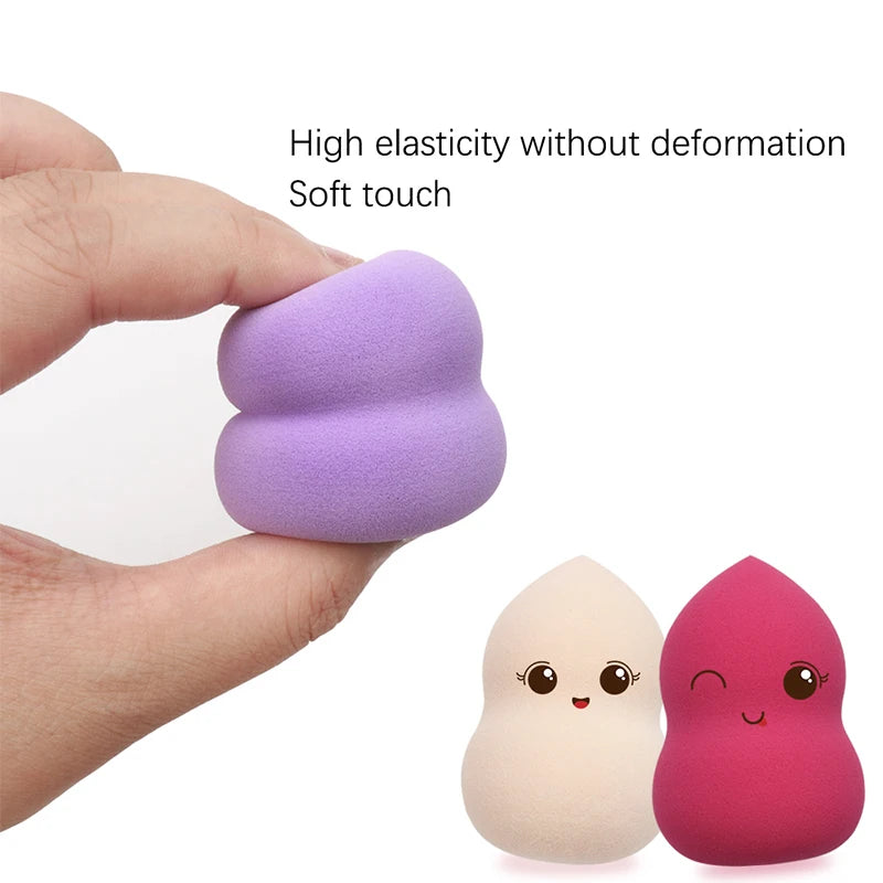 Éponge Maquillage Forme Calebasse – Puff Fond de Teint & Correcteur Doux | Applicateur Cosmétique Mixte