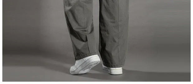 Pantalon Cargo Homme Coton Noir Travail Casual – Jogger Escalade Sport Printemps Été Automne Twill | Mode Homme Outdoor