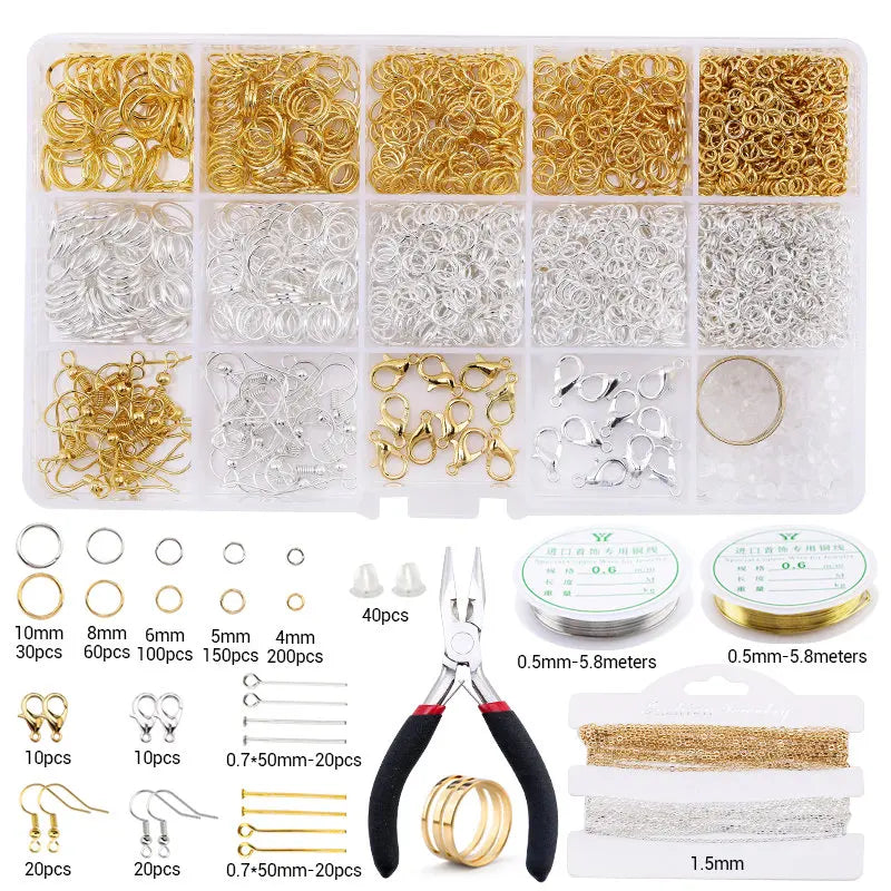 Kit Complet Création & Réparation Bijoux DIY – Outils, Fils Cuivrés, Fils & Accessoires Bijouterie | Idéal Débutantes & Créatrices Fait Main