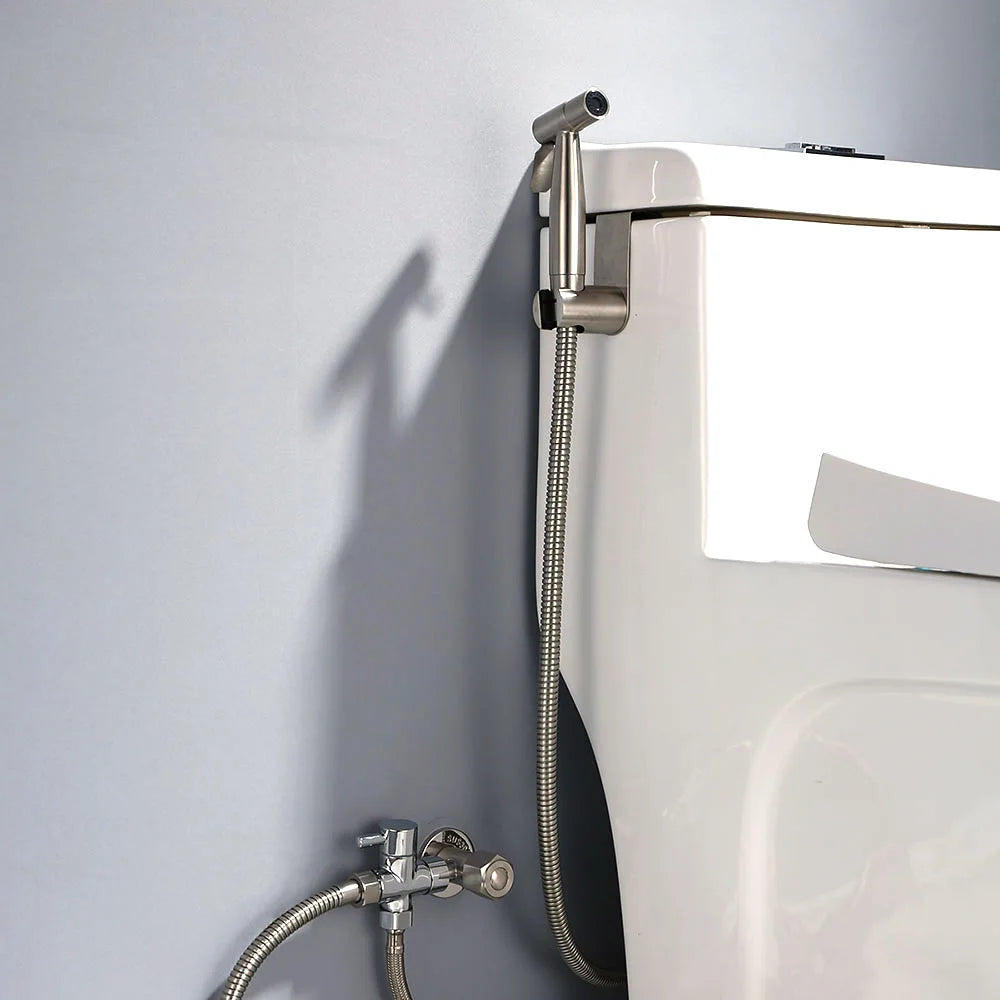 Kit Bidet Douchette Toilette Inox Autonettoyant – Robinet & Douchette à Main, Hygiène Optimale | Salle de Bain