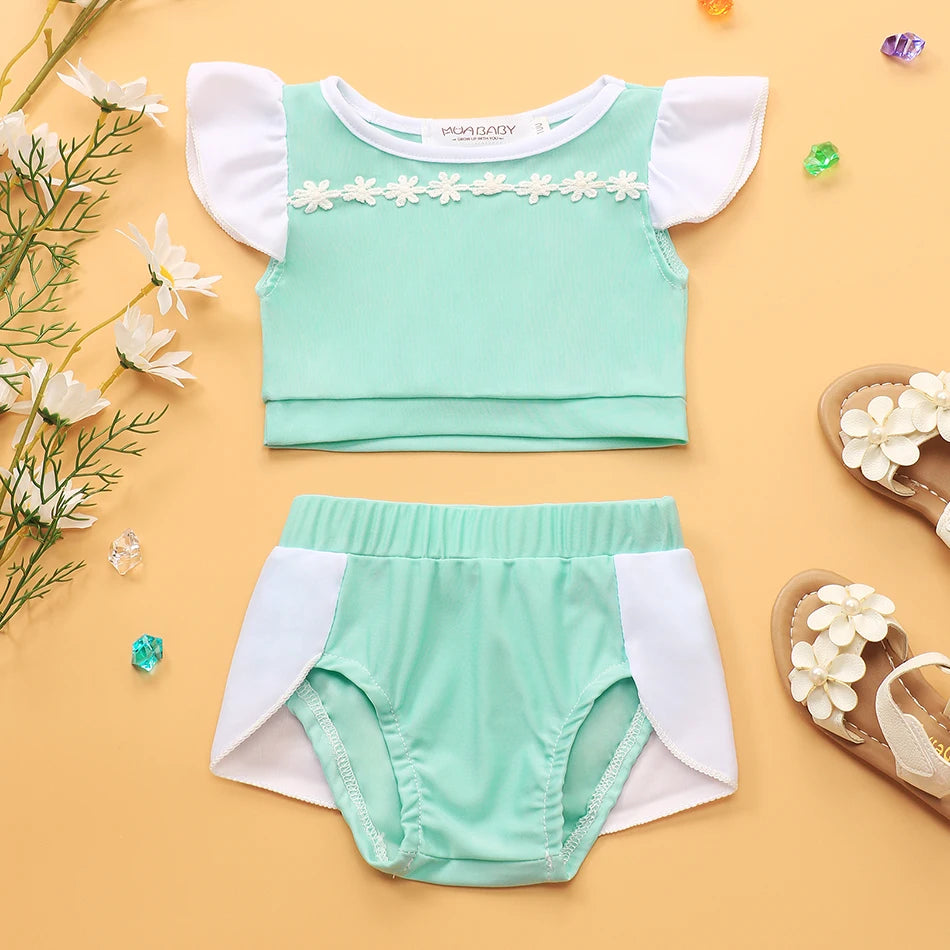 Maillot de Bain Fille Princesse Sirené – Costume Plage Piscine Été Enfant Anna Elsa Raiponce Mirabel