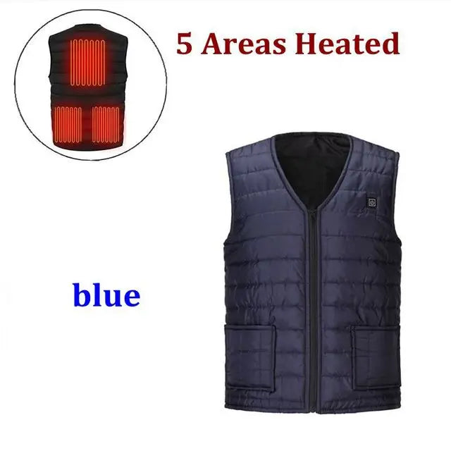 Gilet Chauffant Intelligent Unisexe 9 Zones Col V Coton Thermique Outdoor Automne Hiver Flexible Confortable Performant M-7XL – Gilet Chauffant Premium 9 Zones Intelligent Thermique | Mode Unisexe Outdoor Hiver Premium