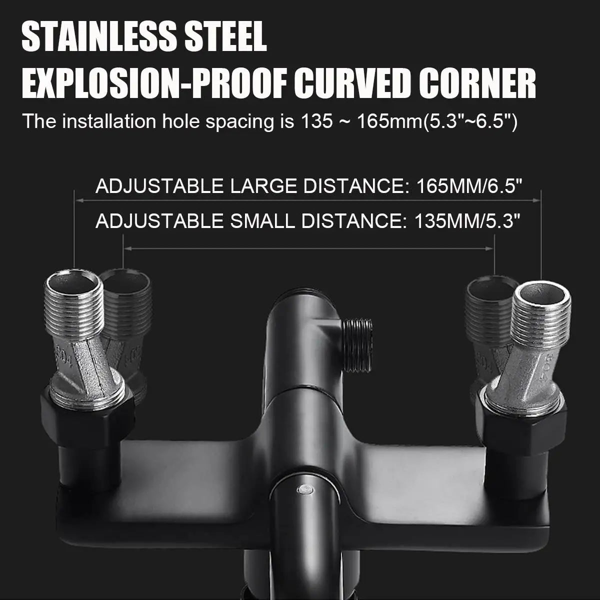 JETEVEVEN Ensemble Douche Pluie Mural Noir Mat – 3 Voies, Étagère Intégrée, Mitigeur Baignoire | Système Douche Complet