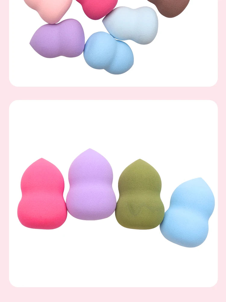 Éponge Maquillage Forme Calebasse – Puff Fond de Teint & Correcteur Doux | Applicateur Cosmétique Mixte