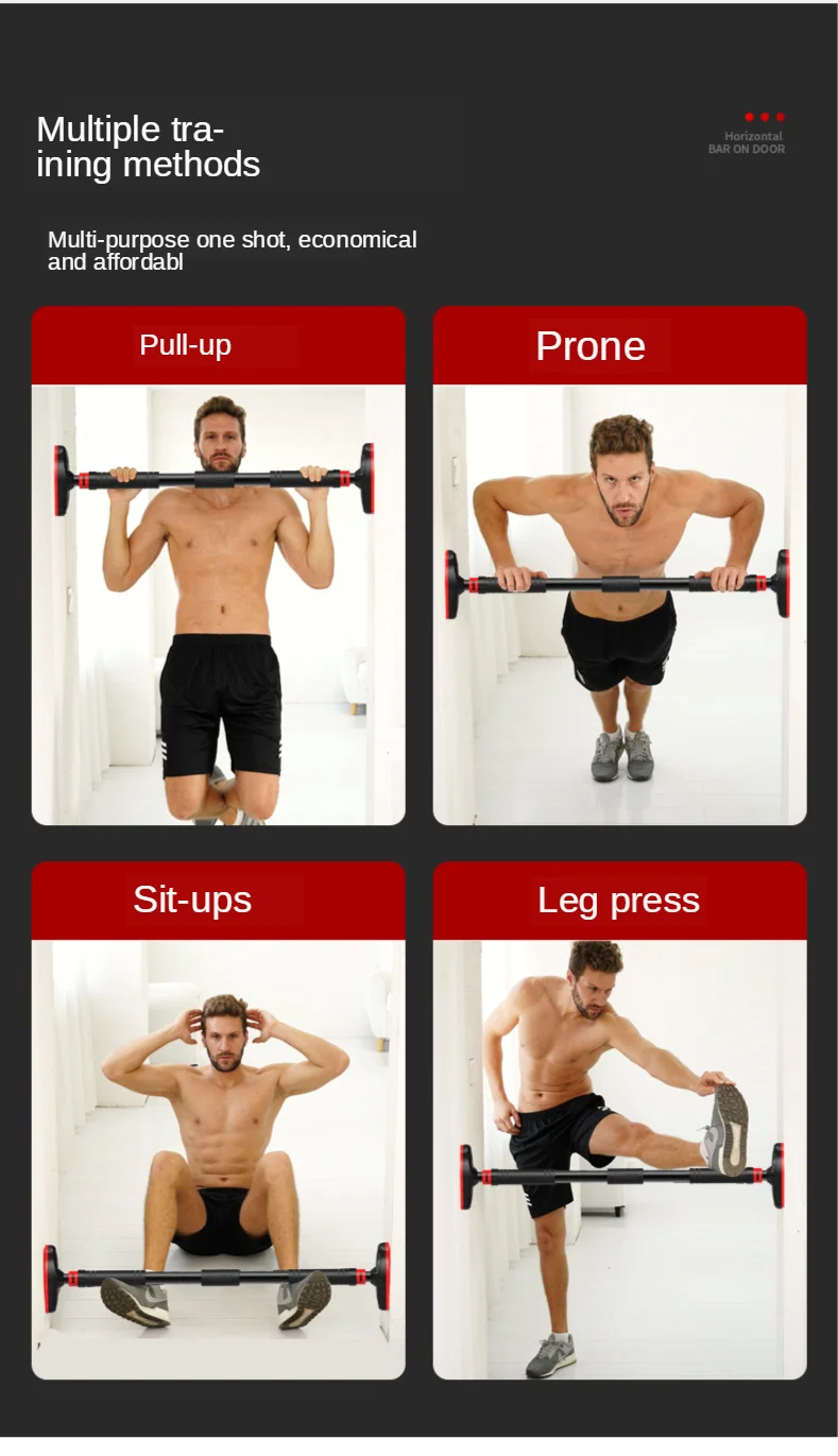Barre de Traction Porte Réglable Acier – Pull-Up, Abdos & Musculation à Domicile | Sans Perçage | Fitness Home Gym