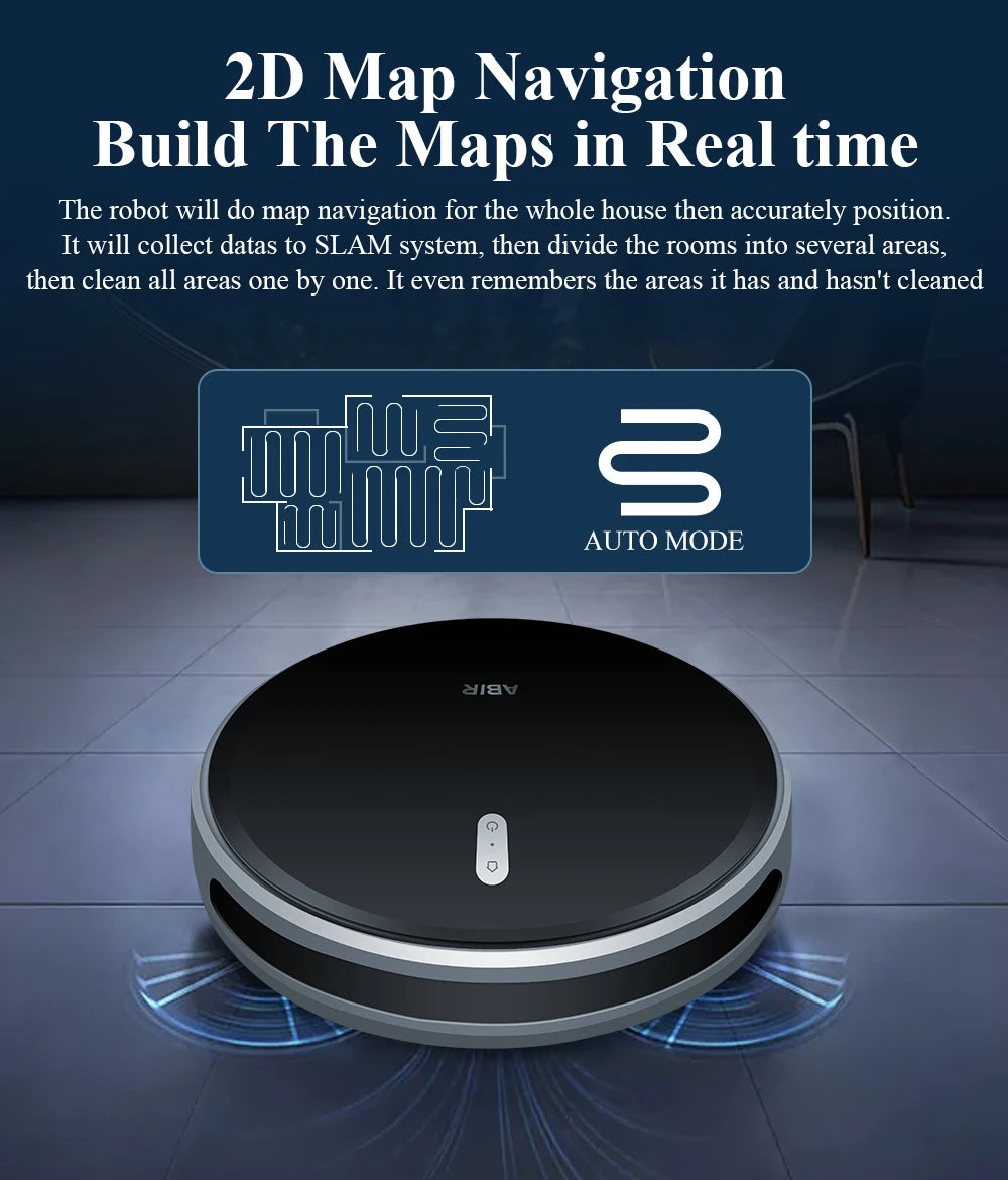 Robot Aspirateur Laveur G20S – 6000Pa, Navigation Carte WiFi App, Réservoir Électrique, Aspiration Balayage & Lavage 3 en 1