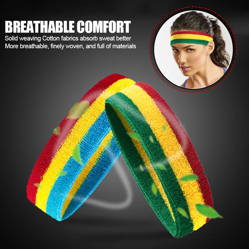 Bandeau Sport Absorbant Unisexe – Élastique & Respirant | Running, Yoga, Cyclisme & Fitness | Serre-Tête Anti-Transpiration Homme & Femme