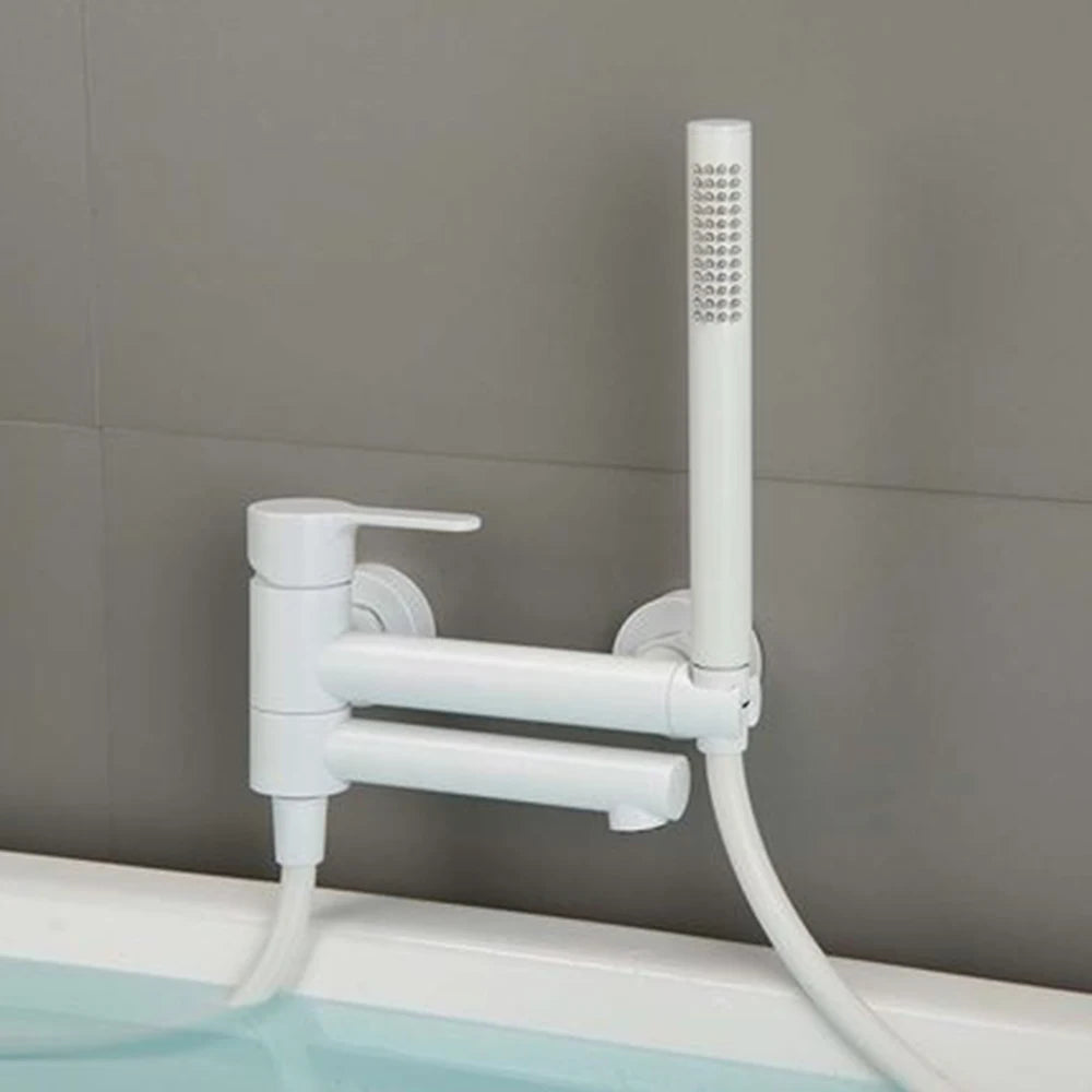 Rozin Robinet Baignoire Mural Noir & Or – Bec Pivotant en Laiton, Mitigeur Douche Complet | Salle de Bain Luxe