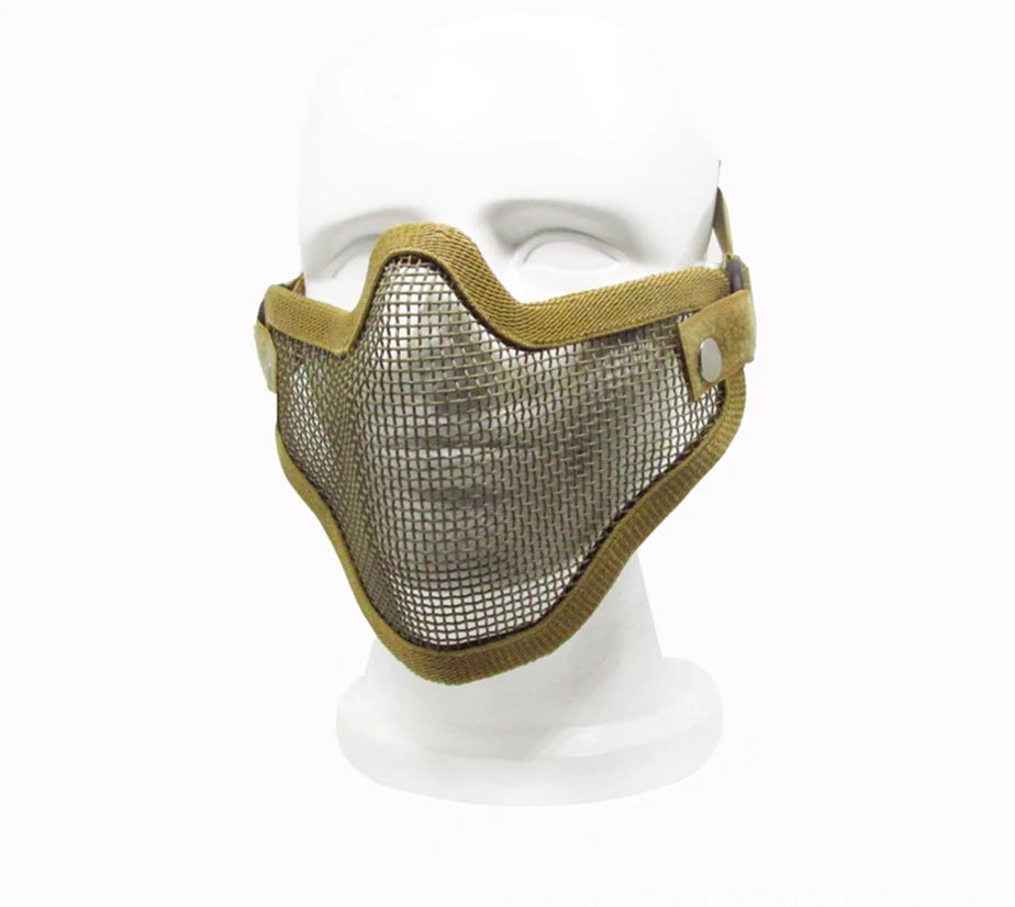 Masque Tactique Demi-Visage Tête de Mort - Airsoft, Paintball & Chasse