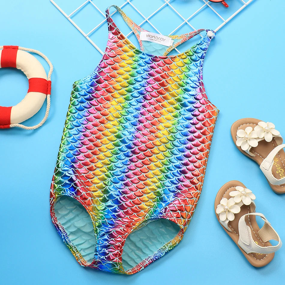 Maillot de Bain Fille Princesse Sirené – Costume Plage Piscine Été Enfant Anna Elsa Raiponce Mirabel