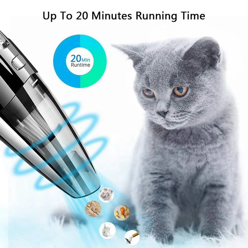 Aspirateur Portable Sans Fil USB Poils d'Animaux – Mini Aspiro Sec & Humide Voiture Maison | Nettoyage Rapide