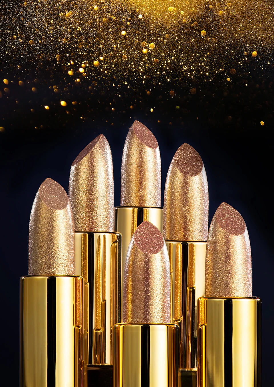 Rouge à Lèvres Glitter Hydratant Velours Mat Or – Waterproof Longue Tenue | Lèvres Brillantes Rouge Sexy Cosmétique Pigmenté